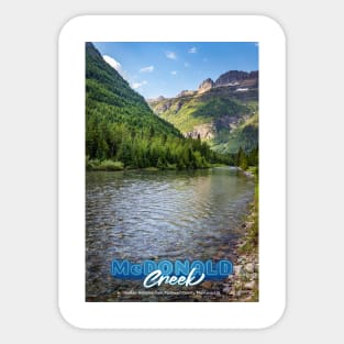 McDonald Creek Glacier National Park Sticker